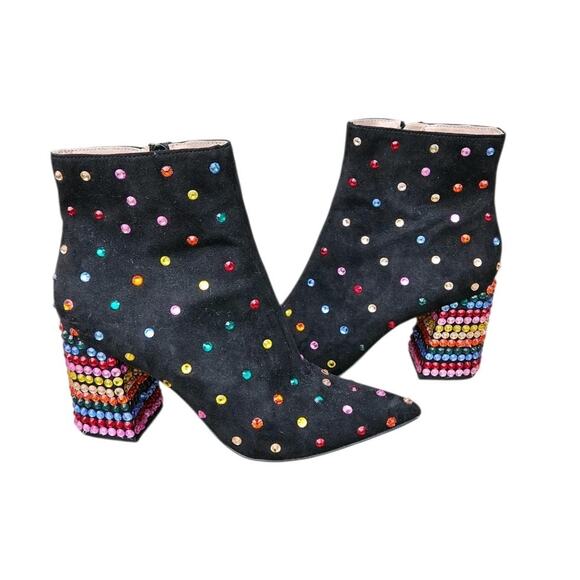 Betsey Johnson Kaydence Block Heel Ankle Booties Boot 7.5 - Picture 2 of 6